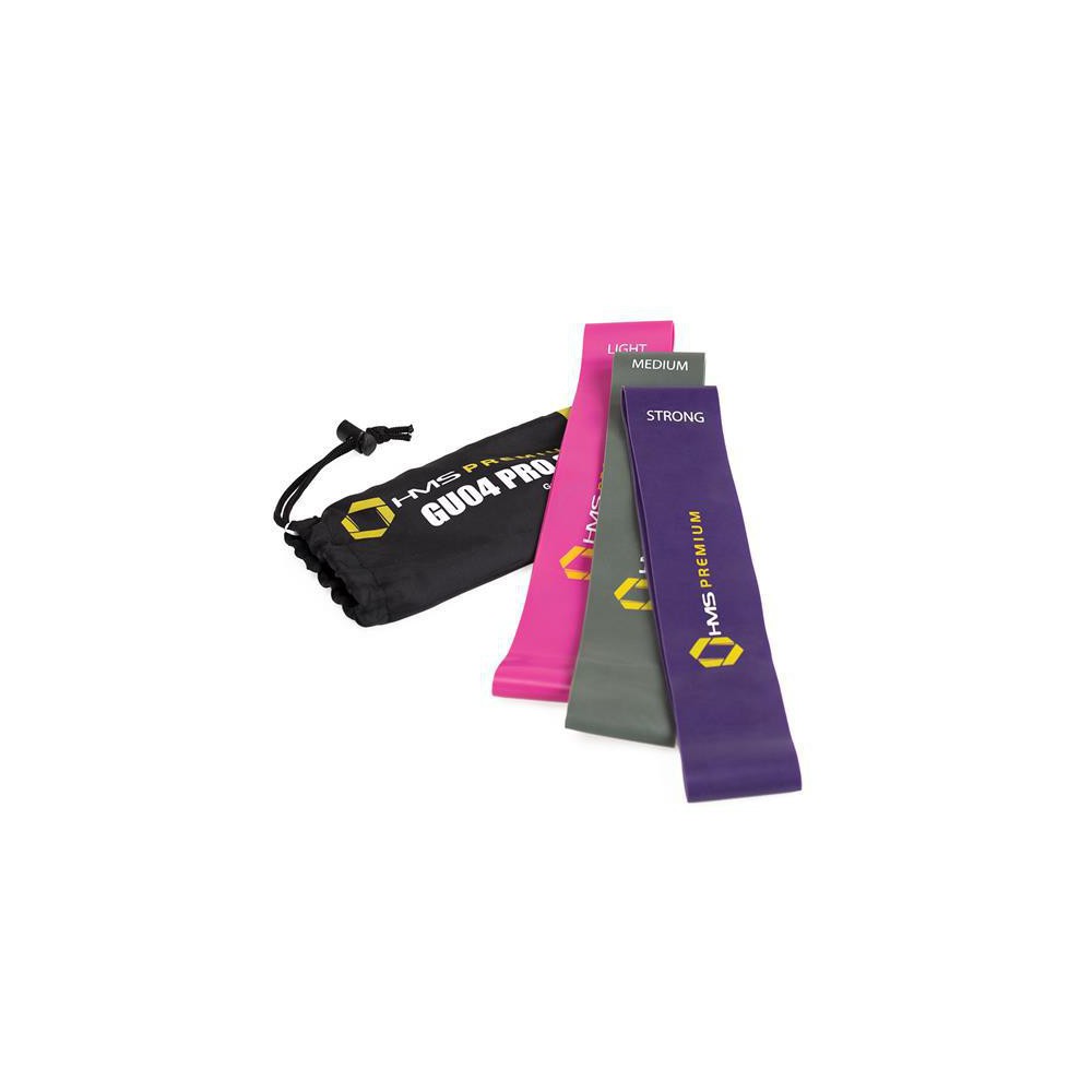 GU04 PRO SET ZESTAW GUM DO ĆWICZEŃ HMS PREMIUM