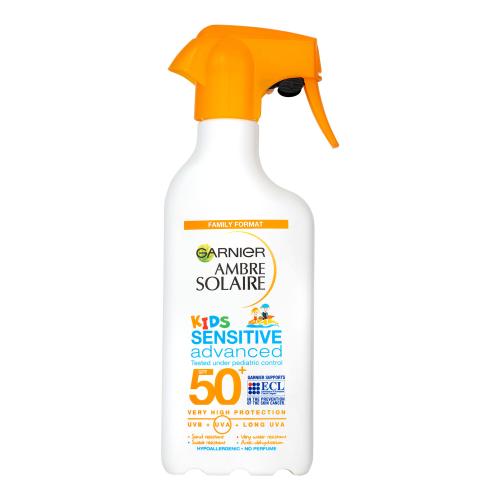 Garnier Ambre Solaire Kids Sensitive Advanced Spray SPF50+ preparat do opalania ciała 270 ml dla dzieci
