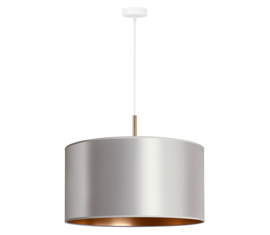 Duolla - Żyrandol na lince CANNES 1xE27/15W/230V śr. 45 cm srebrny/miedź