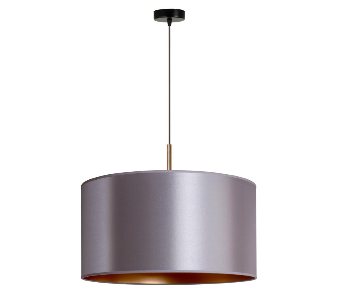 Duolla - Żyrandol na lince CANNES 1xE27/15W/230V śr. 45 cm srebrny/miedź