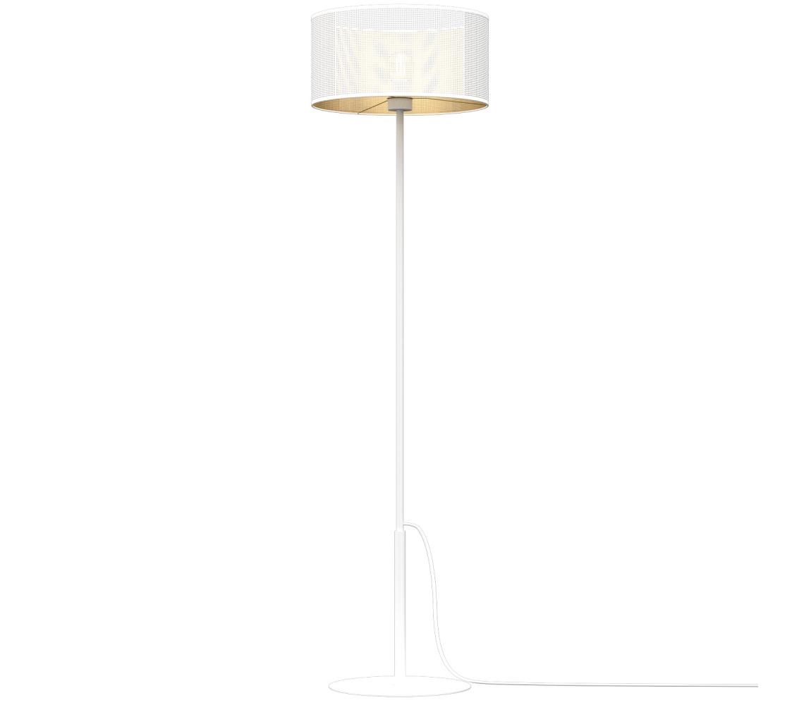 Lampa podłogowa LOFT SHADE 1xE27/60W/230V biały/złoty