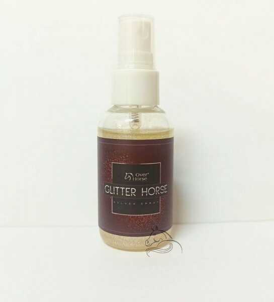 Over Horse Spray z brokatem do sierści, grzywy i ogona Glitter Horse Silver Spray 50 ml