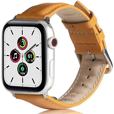 Beline pasek Apple Watch Leather 42/44/45/49mm jasnobrązowy /light brown