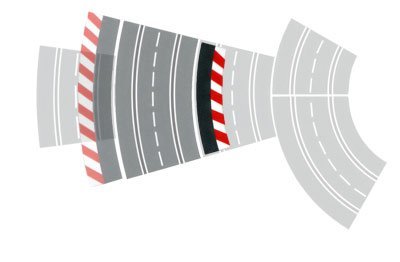 Carrera Wewnętrzne pobocze torów zakręt 3/30° 6 odcinek końcowy 2
