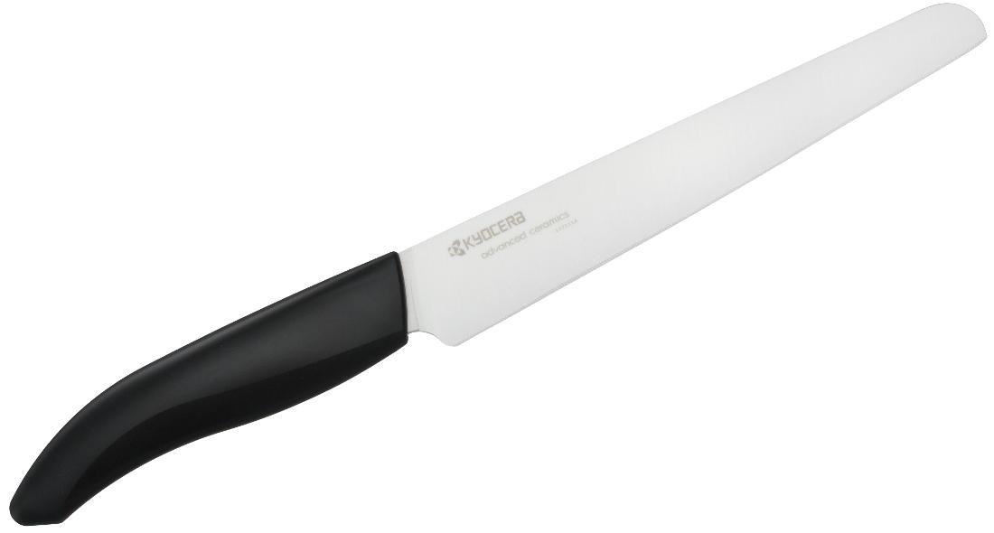 Kyocera Kuchenny nóż ceramiczny do porcjowania ząbkowany, czarna rączka 18 cm