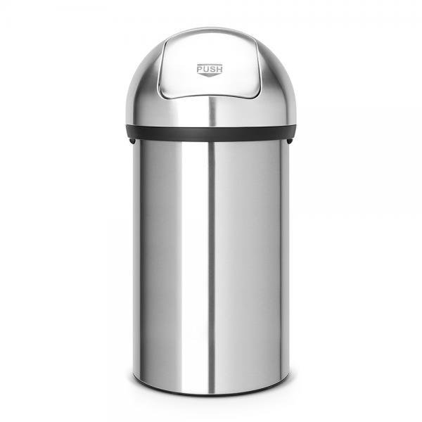 Brabantia Kosz na śmieci PushBin, stal matowa, 60 l