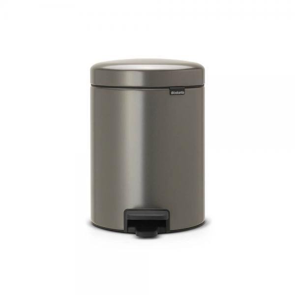 Brabantia Kosz pedałowy 5l, platynowy