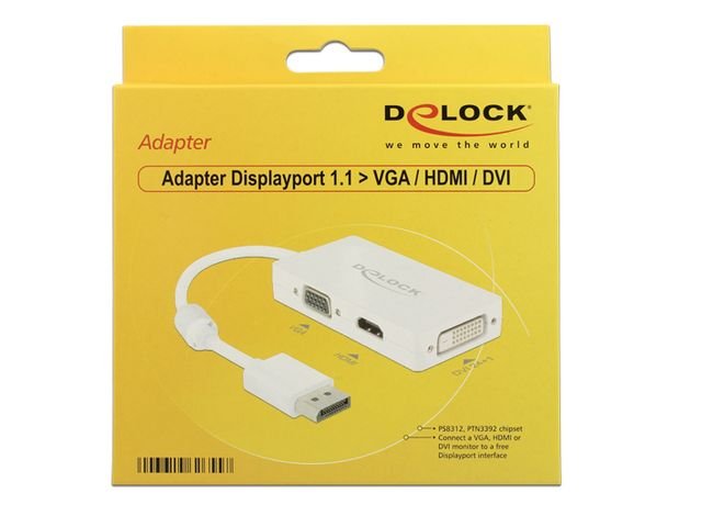 Adapter Displayport - HDMI/VGA/DVI DELOCK