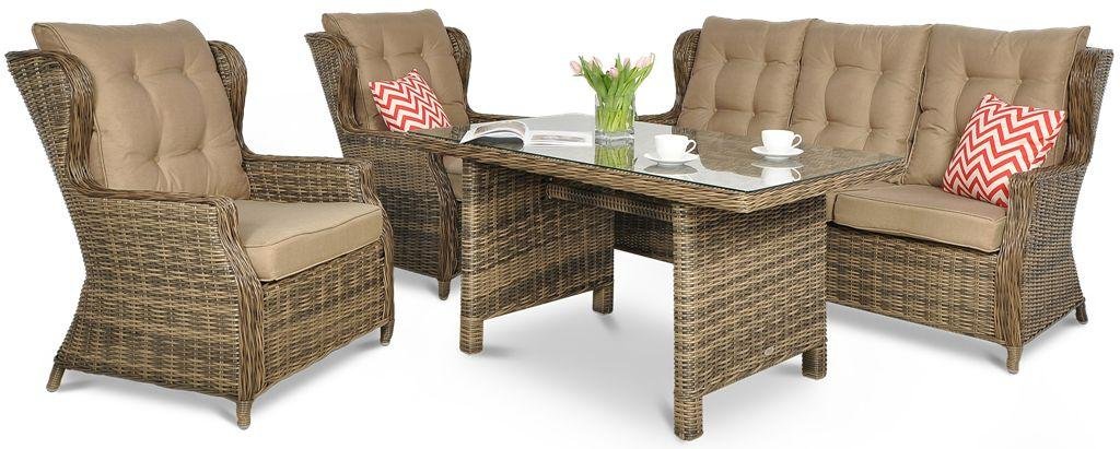 Komplet mebli Trivento 3 Focus Garden, Brown Dining, 4 elementy