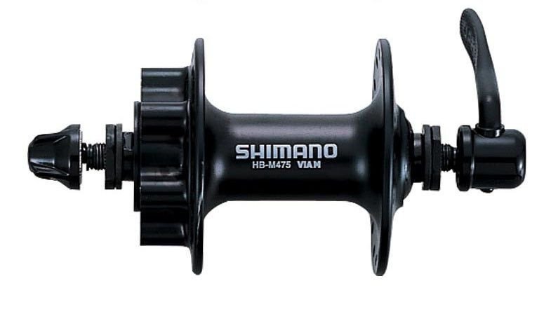 SHIMANO Piasta HB-M475 czarny / Ilość otworów: 36 / Mocowanie tarczy: na śruby / Montaż: przód EHBM475AL5