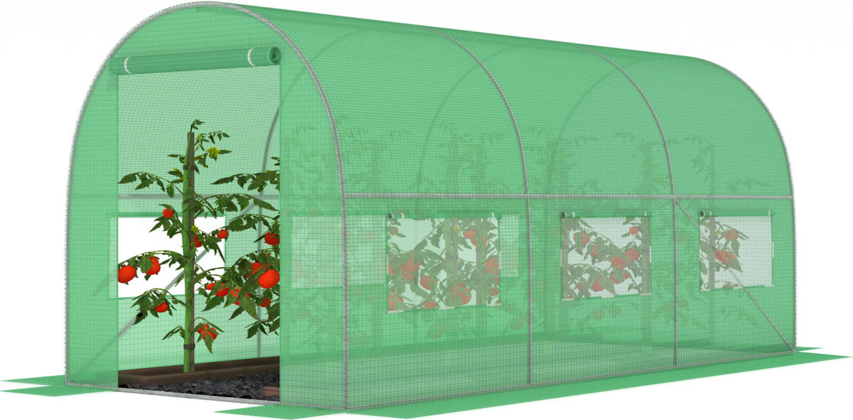 ZARIA Tunel foliowy z oknami ZARIA, zielony,  200x300x200 cm