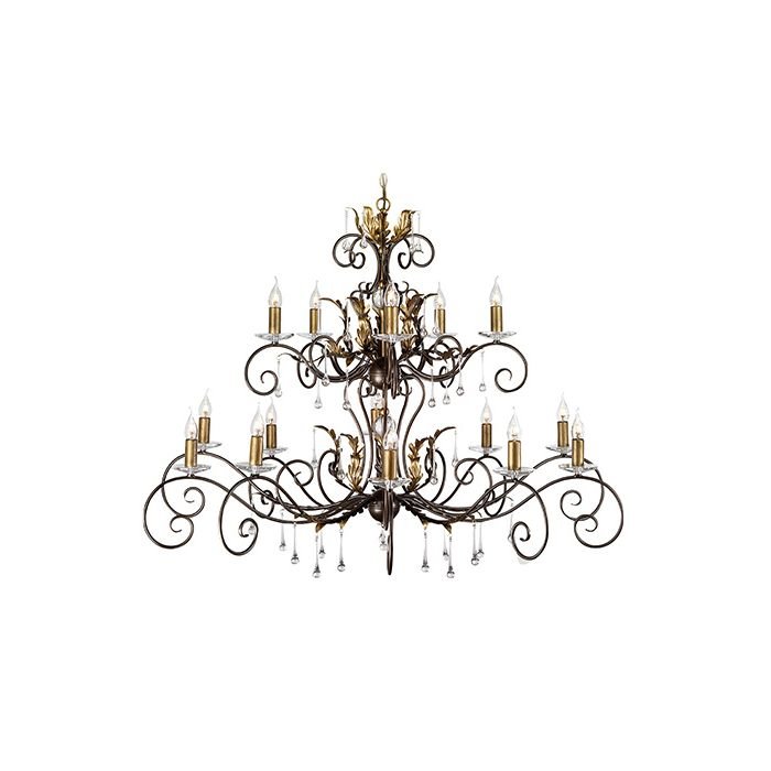 Elstead Lighting Amarilli 15Lt Chandelier Bronze AML15 BRONZE Elstead lampa wisząca stylowa świecznikowa AML15 BRONZE)
