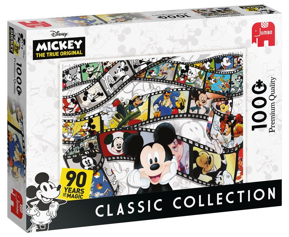 Jumbo Spiele 19493 Disney Classic Collection Mickey's 90. urodziny, 1000 elementów Puzzle Micky Mysz, Multi