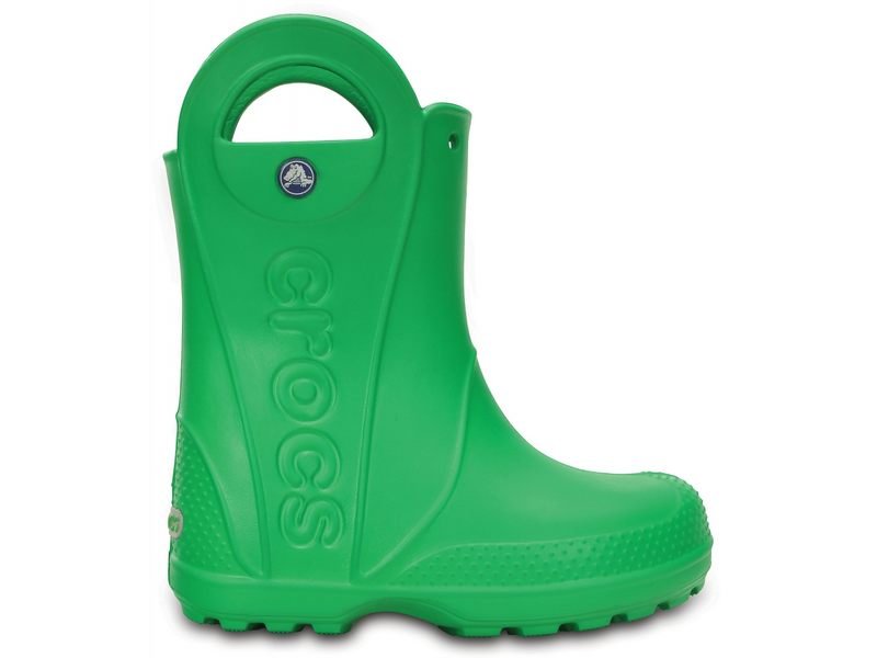 Crocs, Kalosze dziecięce, Handle Rain Boot Kids, zielony, rozmiar 22 1/2