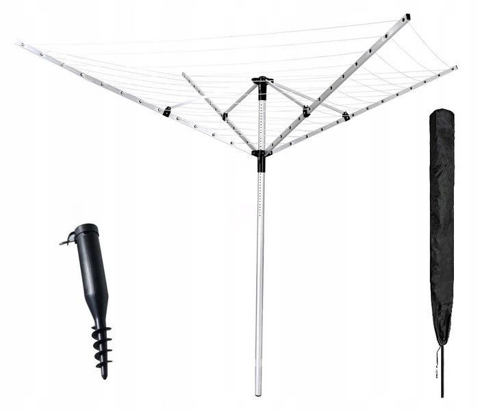 GoodHome Suszarka ogrodowa na pranie 60m + pokrowiec świder Goodhome
