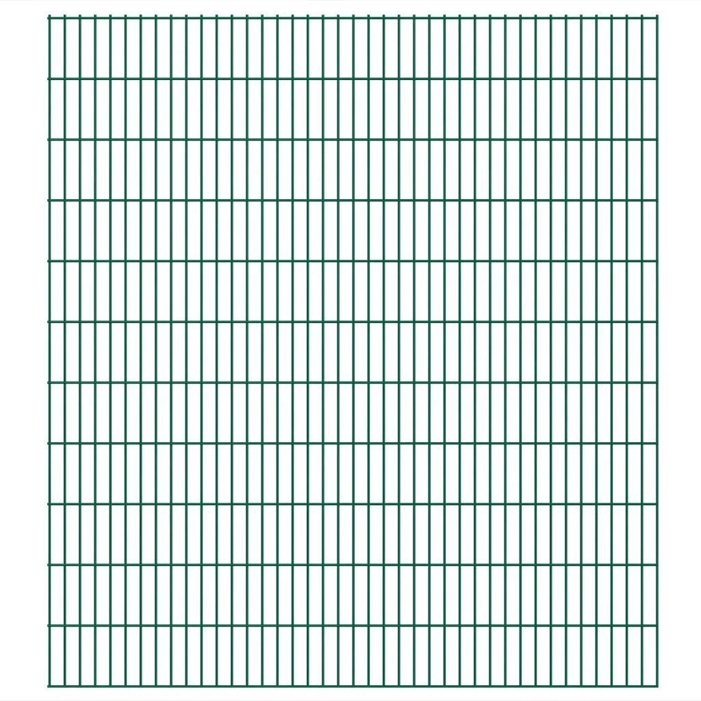 vidaXL Panele ogrodzeniowe 2D - 2008x2230 mm 16 m Zielone