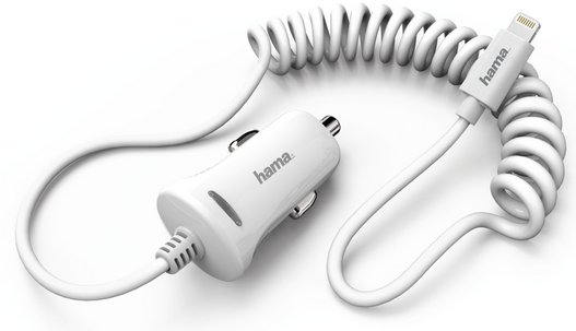A Plus ŁADOWARKA SAMOCHODOWA LIGHTNING 12V 2,4A BIAŁA)