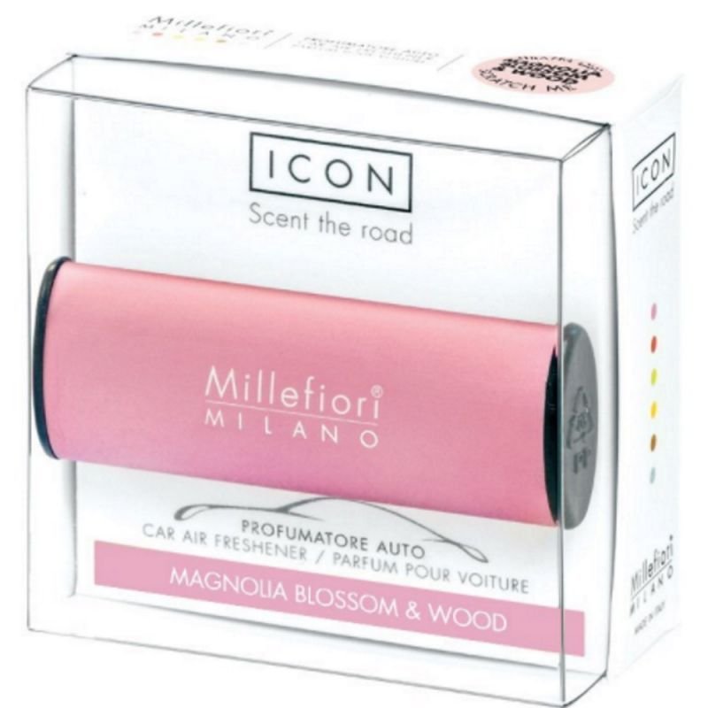 Millefiori Icon Car Air Freshener zapach samochodowy Classic Pink Magnolia Blossom & Wood 1szt