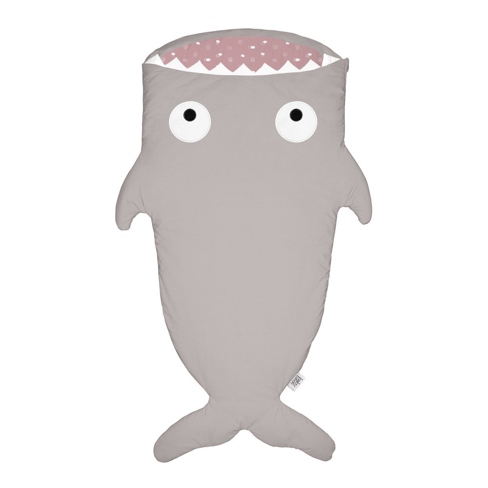 BABY BITES Baby Bites Śpiworek zimowy Shark (2-6 lat) Stone/Pink