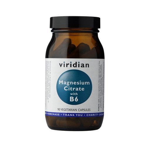 Viridian Magnesium Citrate + B6 / Magnez z witaminą B6 (90 kapsułek)