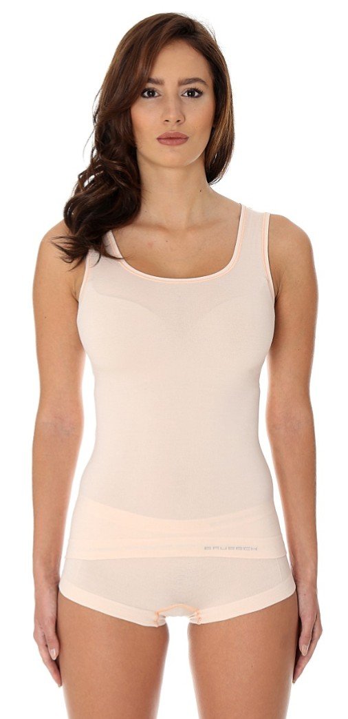 Brubeck, Koszulka damska, Comfort Wool, cielisty, rozmiar S