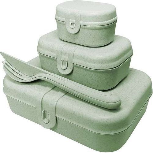 Lunchbox Set, sztućce w zestawie, zielony