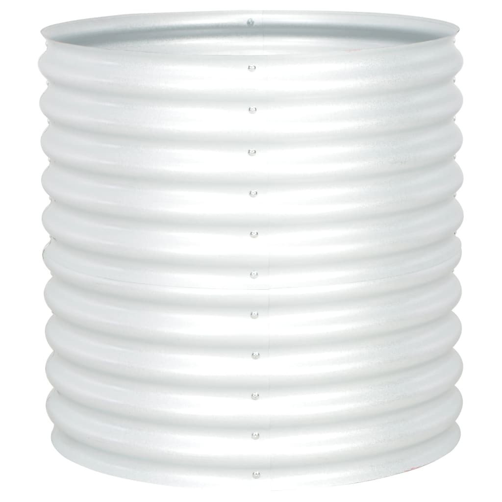 vidaXL Donica ogrodowa z galwanizowanej stali, 80x80x81 cm, srebrna