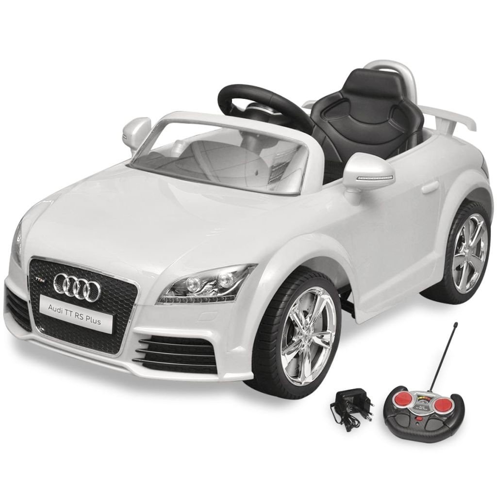 vidaXL Audi TT RS Samochód dla dzieci z pilotem Biały