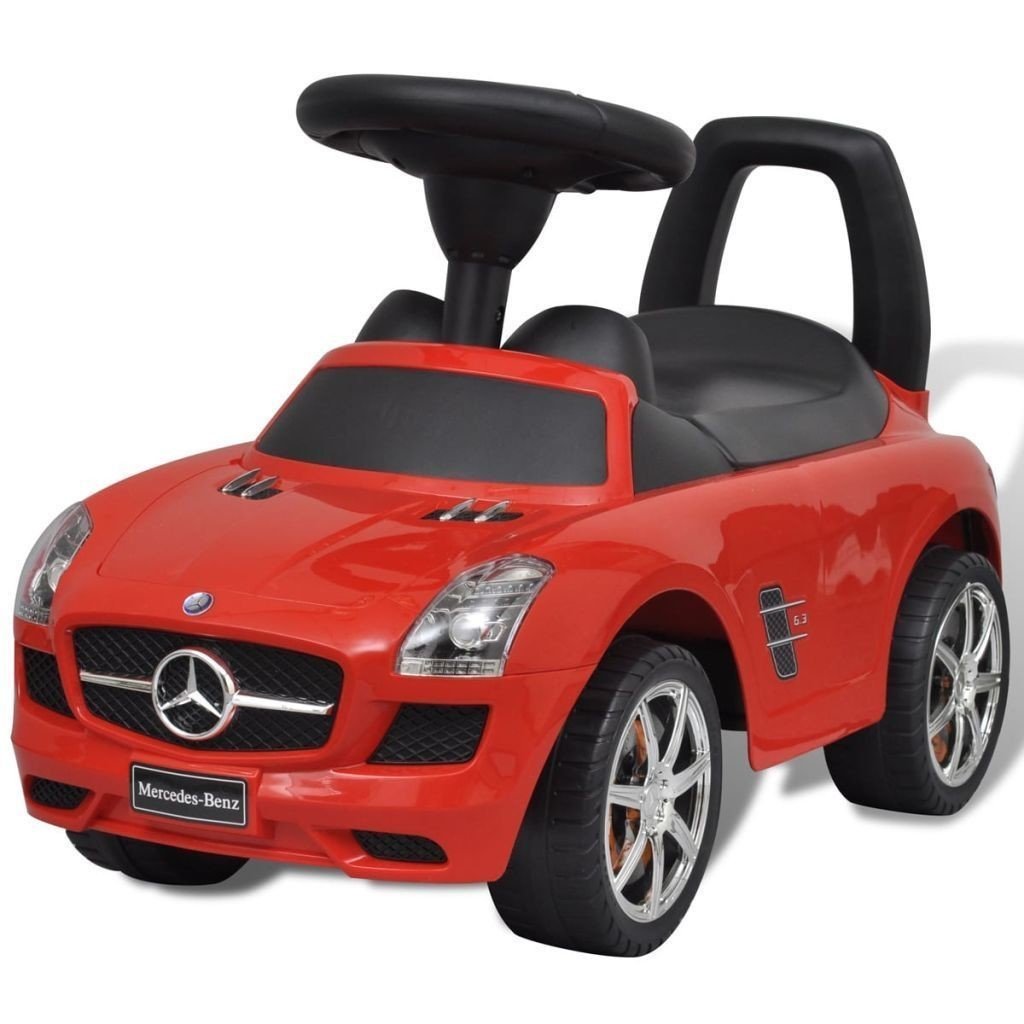 vidaXL Mercedes Benz - samochód zabawka dla dzieci napędzany nogami czerwony