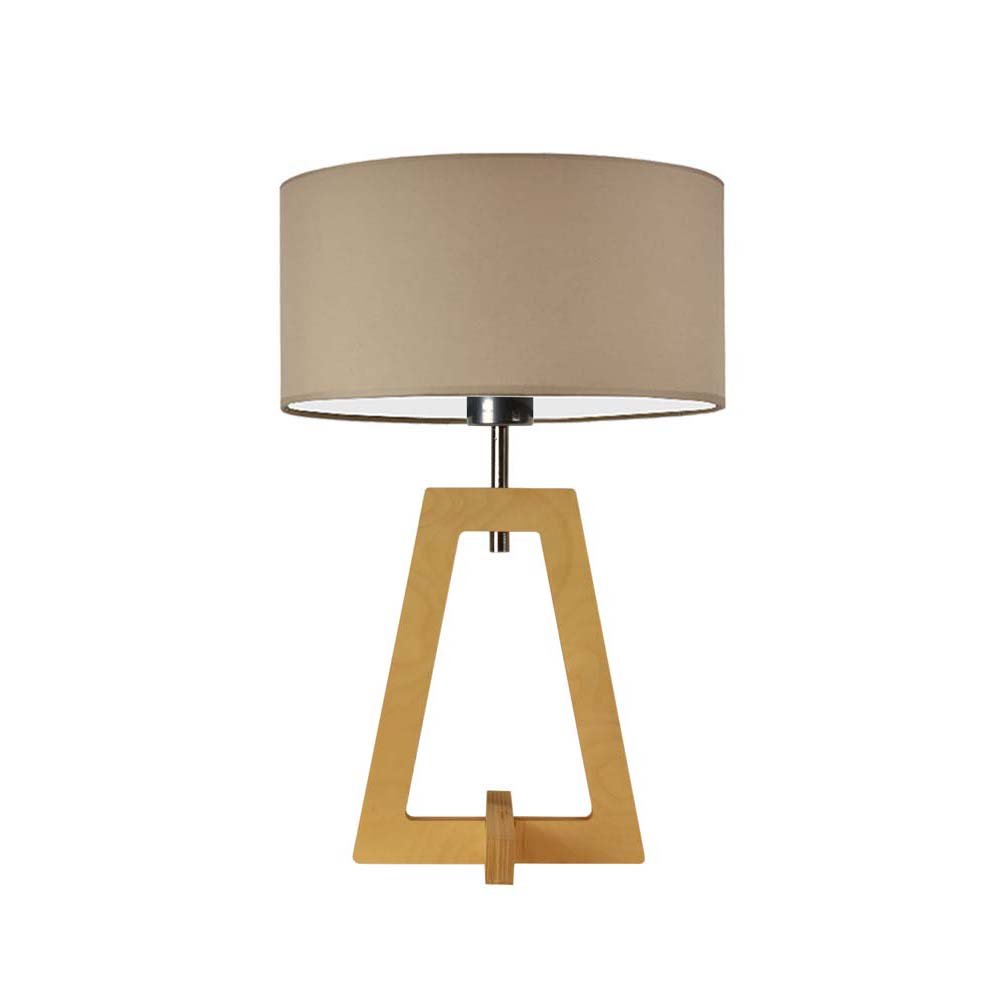 Lampka nocna LYSNE Clio, beżowa, hebanowa, E27, 47x30 cm