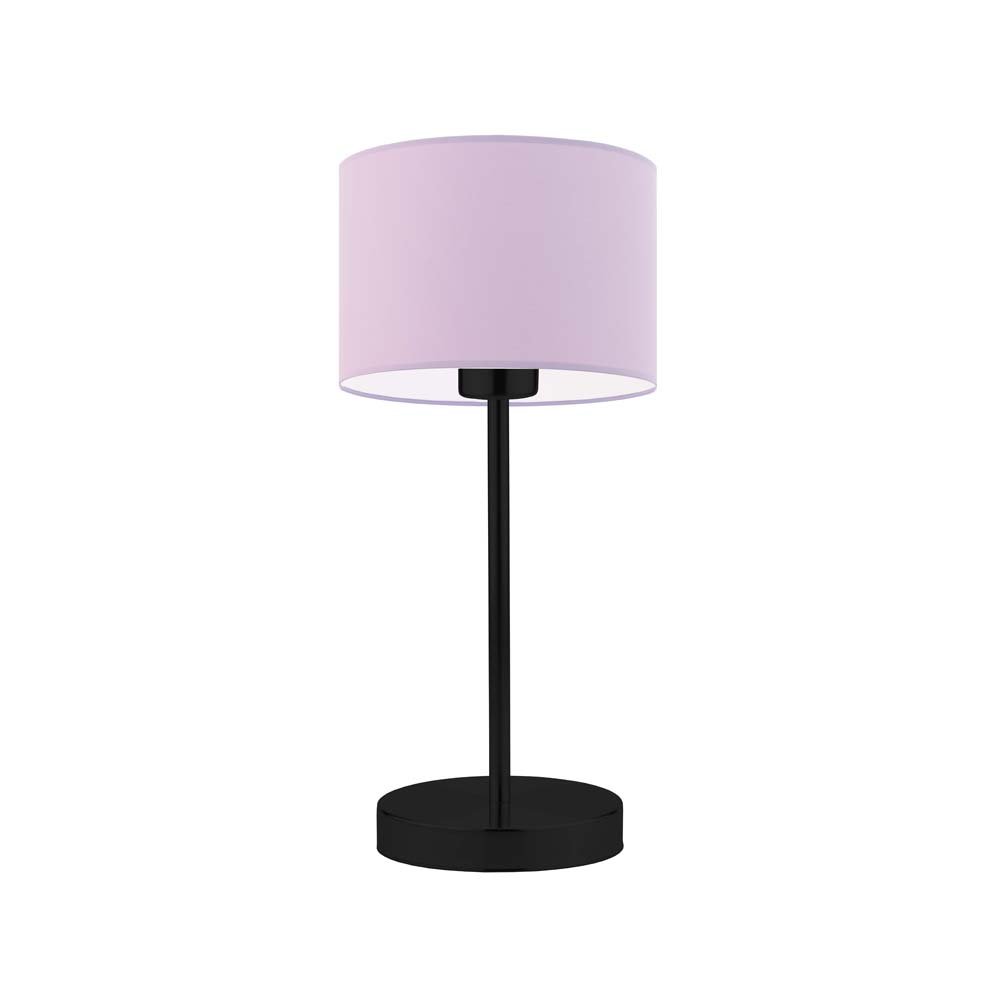 Lampka nocna LYSNE Nicea, 60 W, E27, jasnofioletowa/czarna, 39,5x17,5 cm