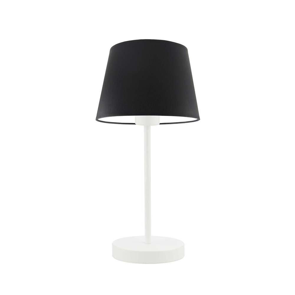 Lampka nocna LYSNE Siena, 60 W, E27, czarna/biała, 41,5x19,5 cm