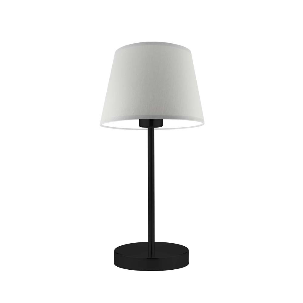 Lampka nocna LYSNE Siena, 60 W, E27, jasnoszara/czarna, 41,5x19,5 cm