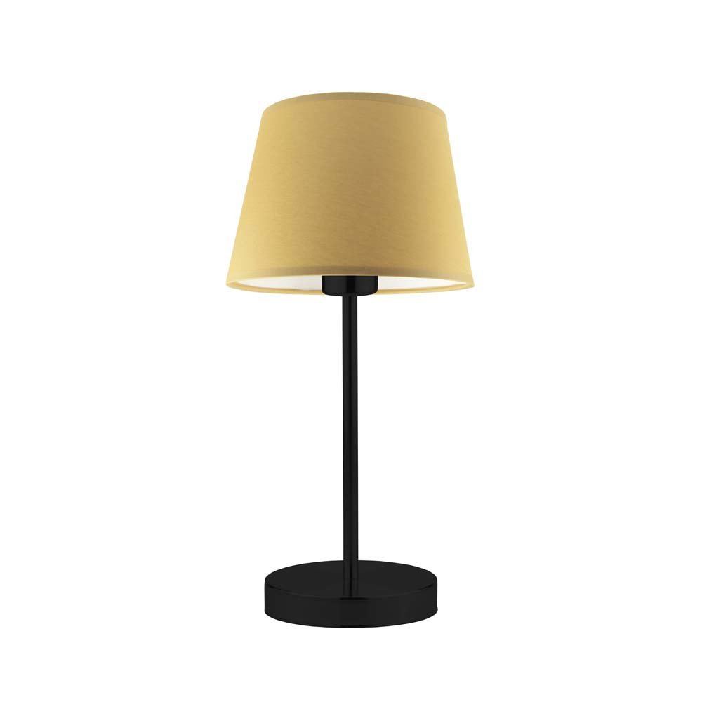 Lampka nocna LYSNE Siena, 60 W, E27, musztardowa/czarna, 41,5x19,5 cm