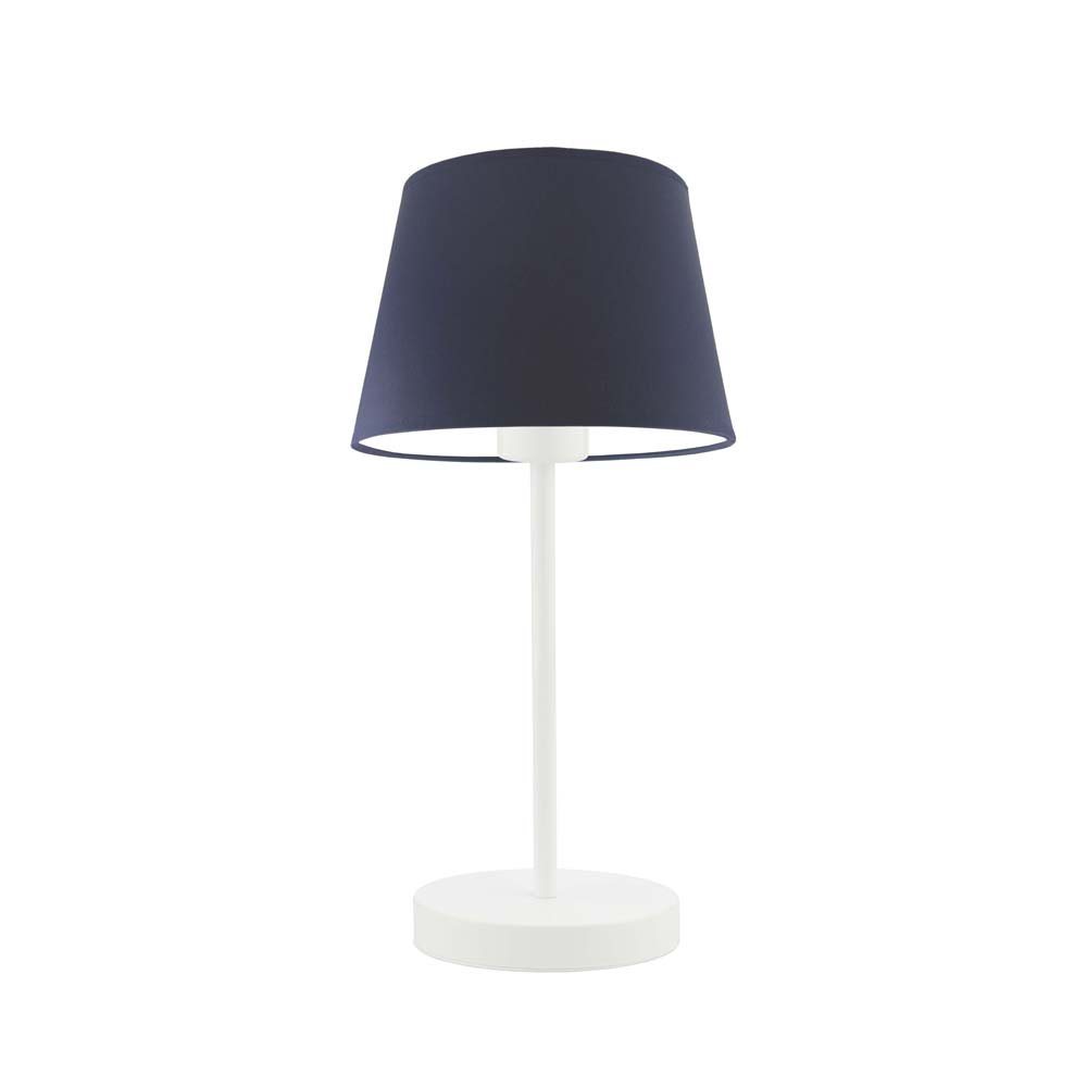 Lampka nocna LYSNE Siena, 60 W, E27, granatowa/biała, 41,5x19,5 cm