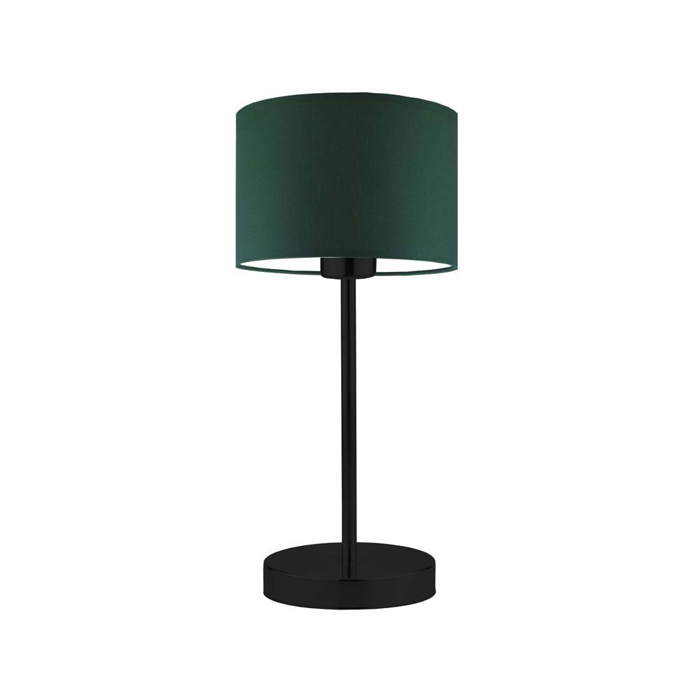 Lampka nocna LYSNE Nicea, 60 W, E27, zieleń butelkowa/czarna, 39,5x17,5 cm