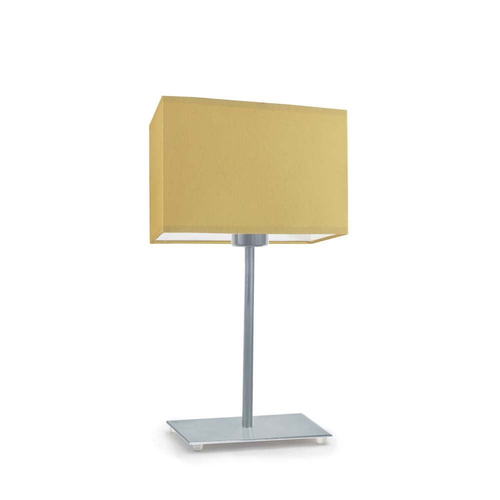 Lampka nocna LYSNE Amalfi, 60 W, E27, musztardowa/srebrna, 40x20 cm