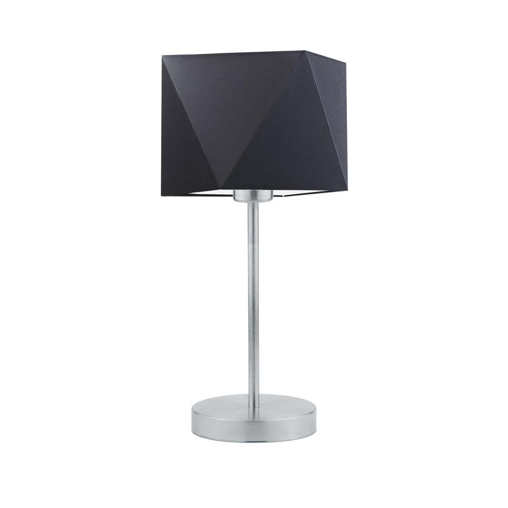 Lampka nocna LYSNE Wuhu, 60 W, E27, czarna/srebrna, 43x23 cm