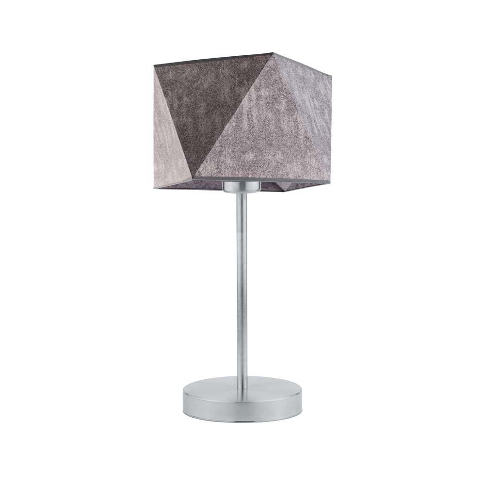 Lampka nocna LYSNE Wuhu, 60 W, E27, beton/srebrna, 43x23 cm