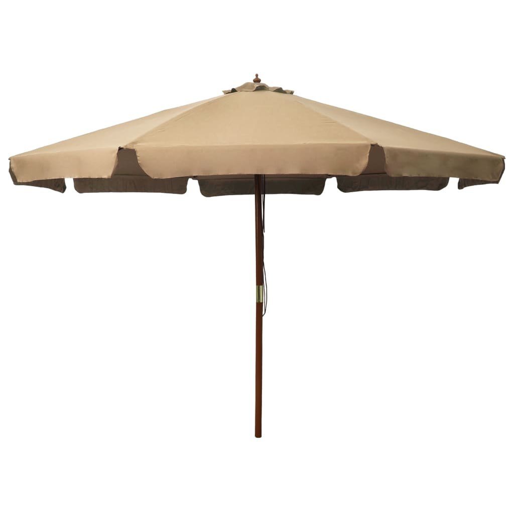 Zdjęcia - Parasol plażowy VidaXL Parasol ogrodowy na drewnianym słupku, 330 cm, taupe Lumarko! 