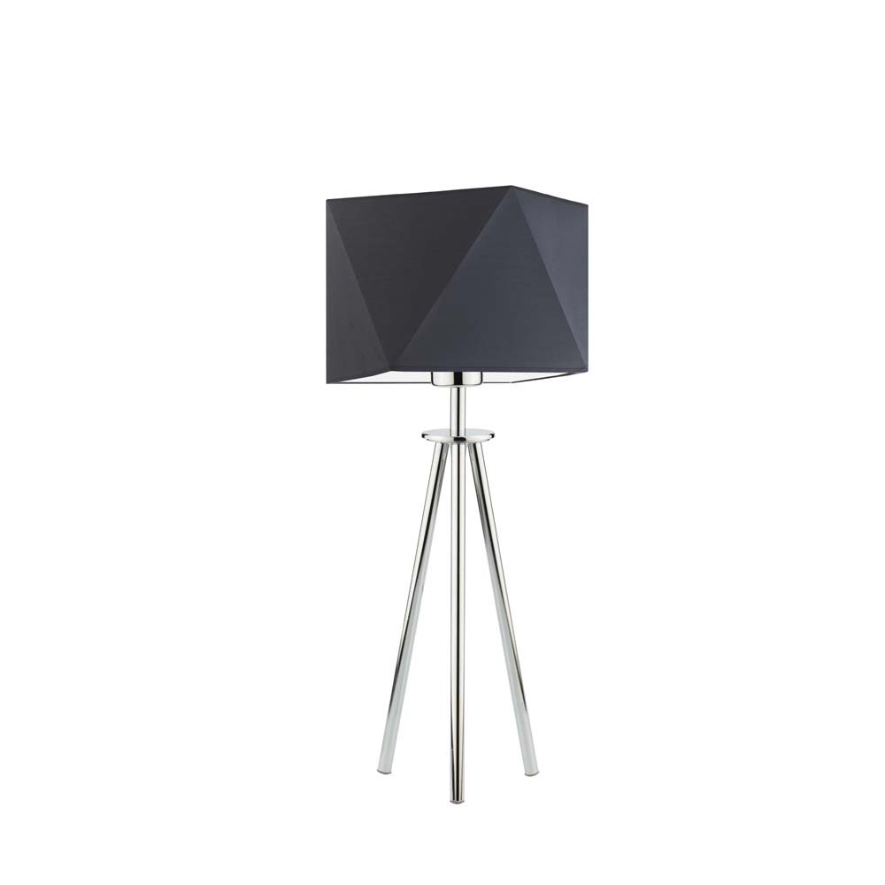 Lampka nocna LYSNE Soveto, 60 W, E27, grafitowa/chrom, 50x23 cm