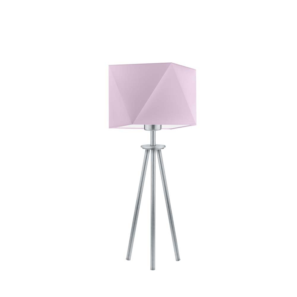 Lampka nocna LYSNE Soveto, 60 W, E27, jasnofioletowa/srebrna, 50x23 cm