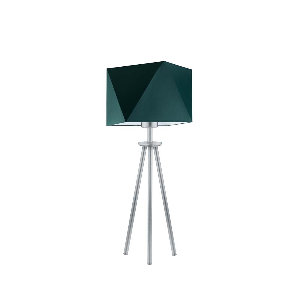 Lampka nocna LYSNE Soveto, 60 W, E27, zieleń butelkowa/srebrna, 50x23 cm