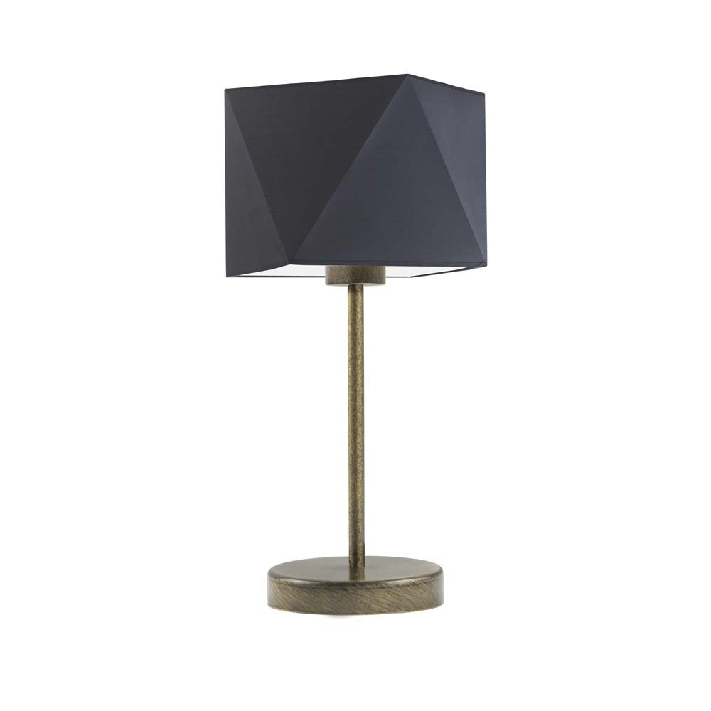 Lampka nocna LYSNE Wuhu, 60 W, E27, grafitowa/złota, 43x23 cm