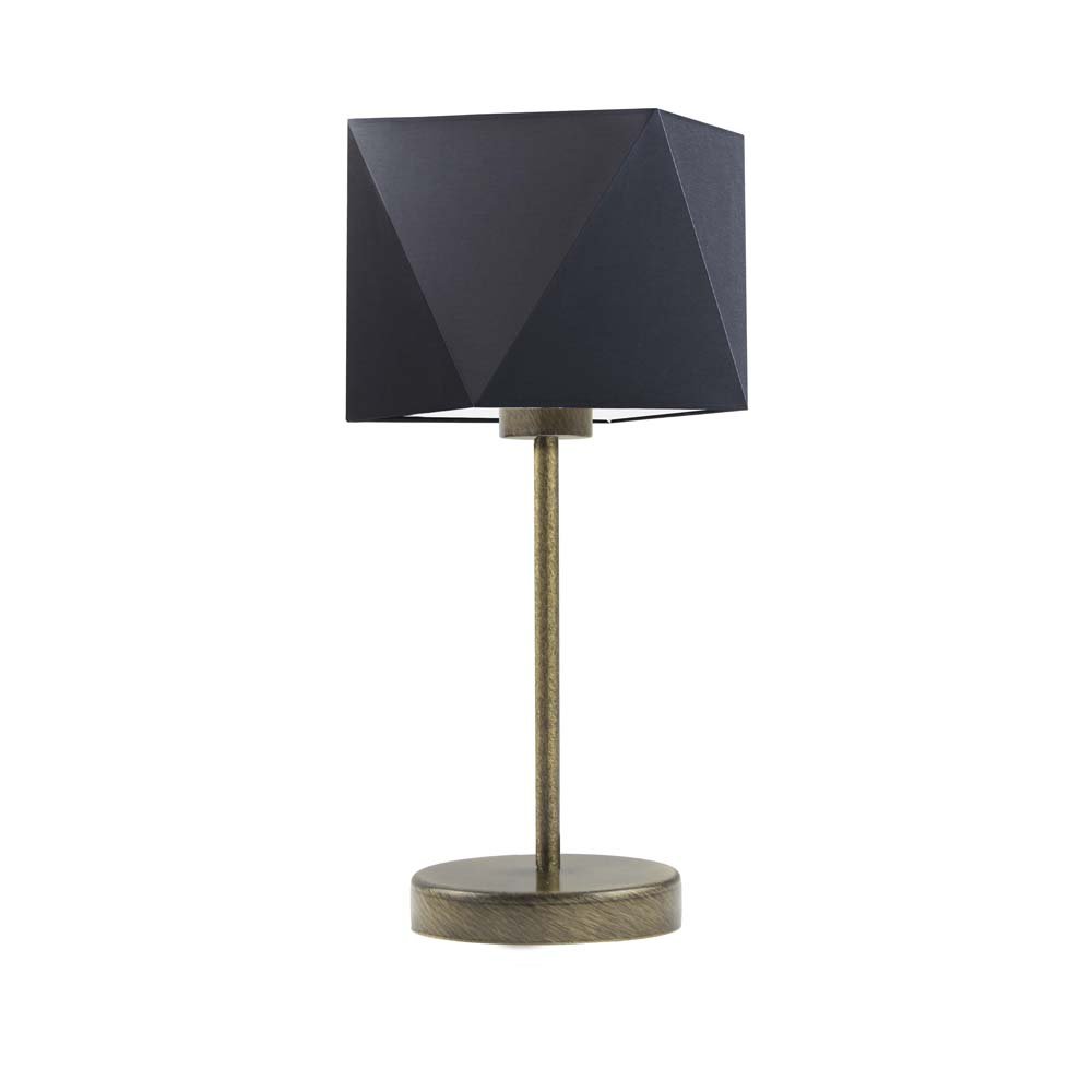 Lampka nocna LYSNE Wuhu, 60 W, E27, czarna/złota, 43x23 cm