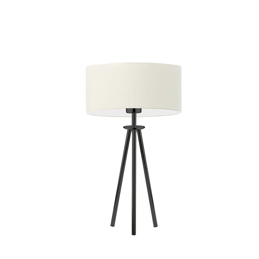 Lampka nocna LYSNE Alta, ecru, czarna, E27, 50x30 cm