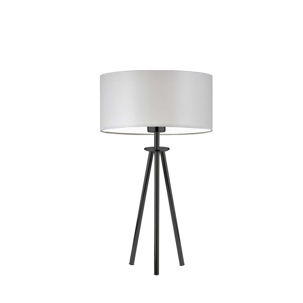 Lampka nocna LYSNE Alta, jasnoszara (gołębi), czarna, E27, 50x30 cm