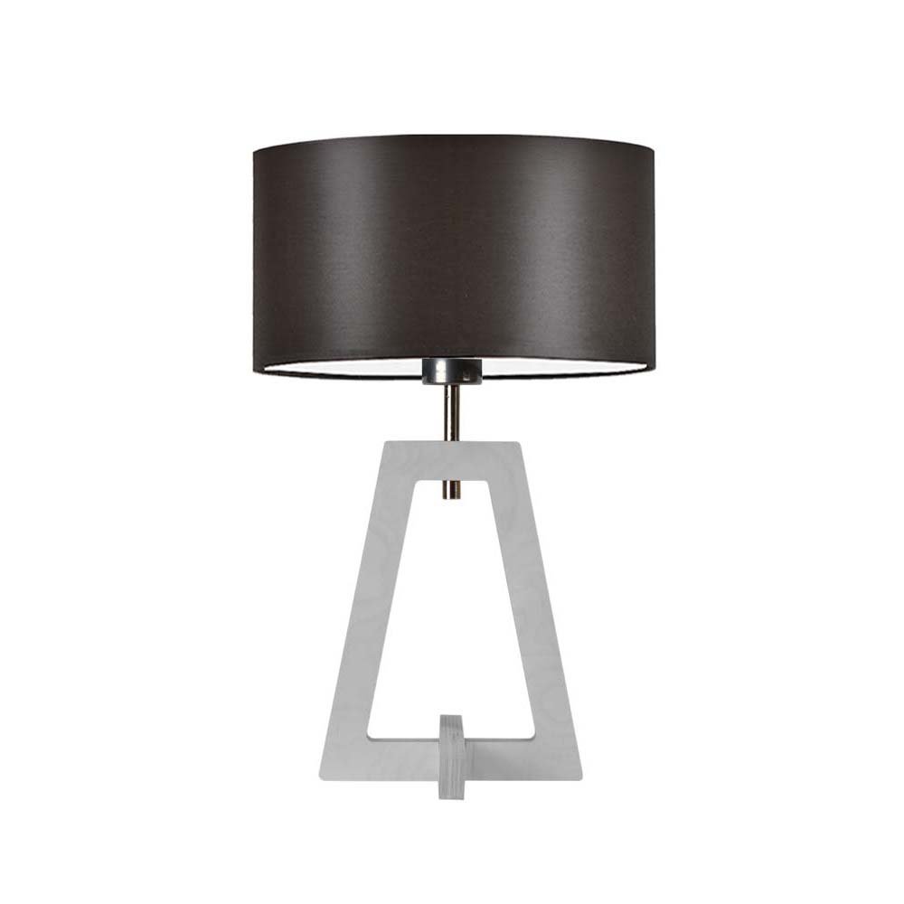 Lampka nocna LYSNE Clio, brązowa, biała, E27, 47x30 cm