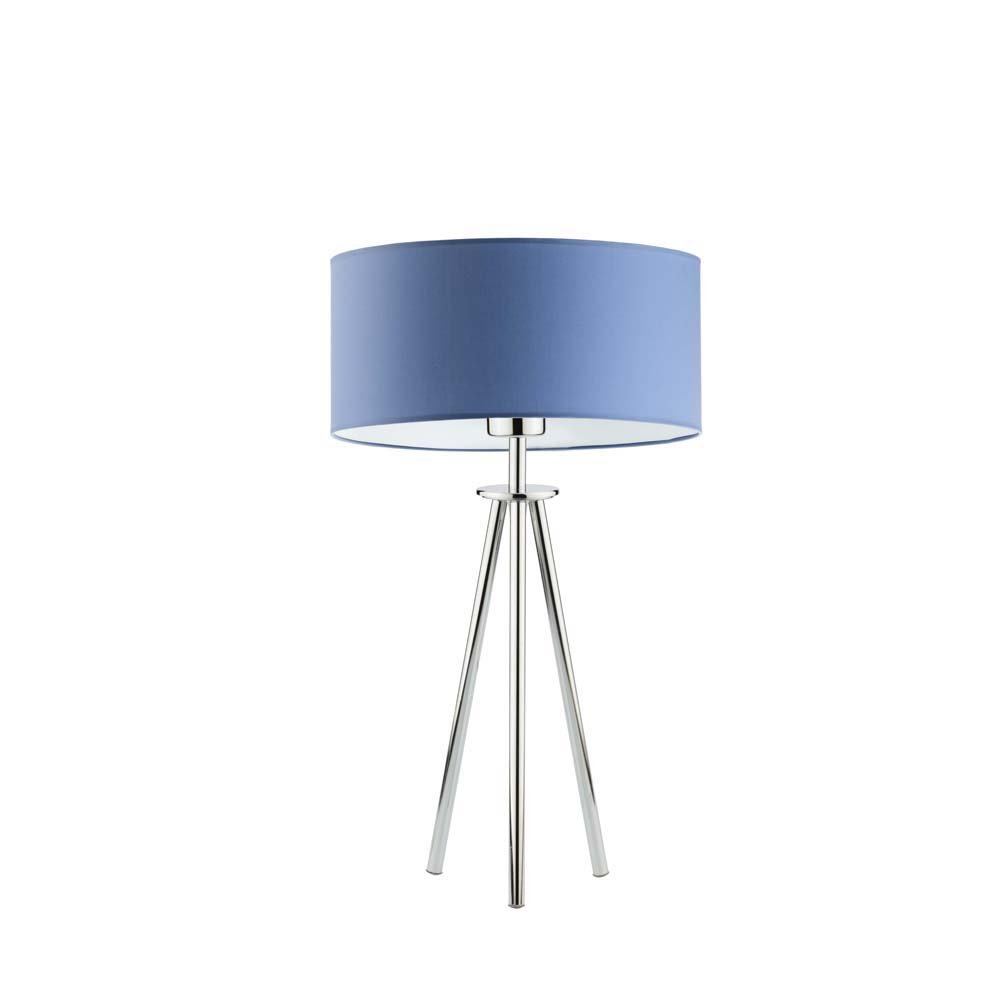Lampka nocna LYSNE Alta, niebieska, chrom, E27, 50x30 cm