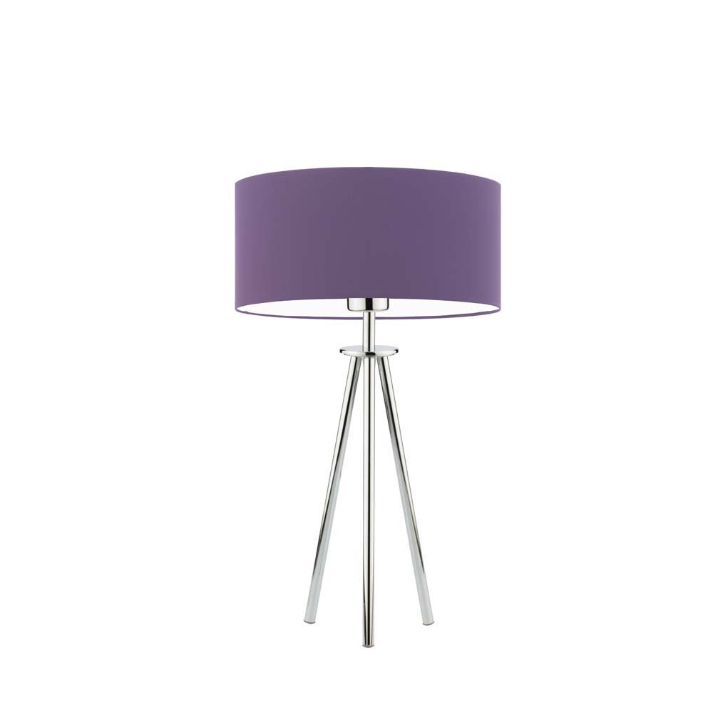 Lampka nocna LYSNE Alta, fioletowa, chrom, E27, 50x30 cm